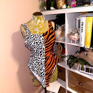 Plus Animal Print One-Piece Swimsuit